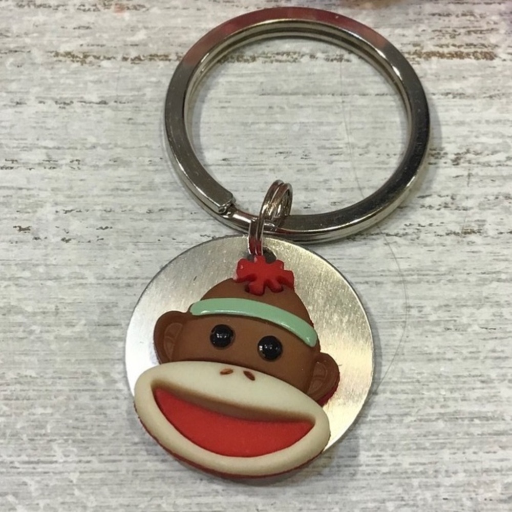 3/$9.00 Monkey Sock Keychain